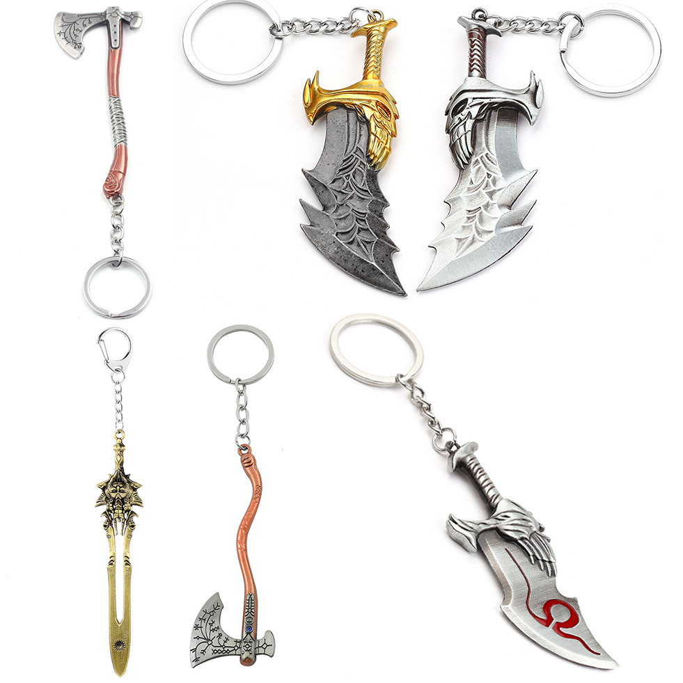 Carabiner Keychain - พวงกุญแจดาบของเครโทส God of War 4 ของตกแต่งสำหรับผู้ชายและผู้หญิง