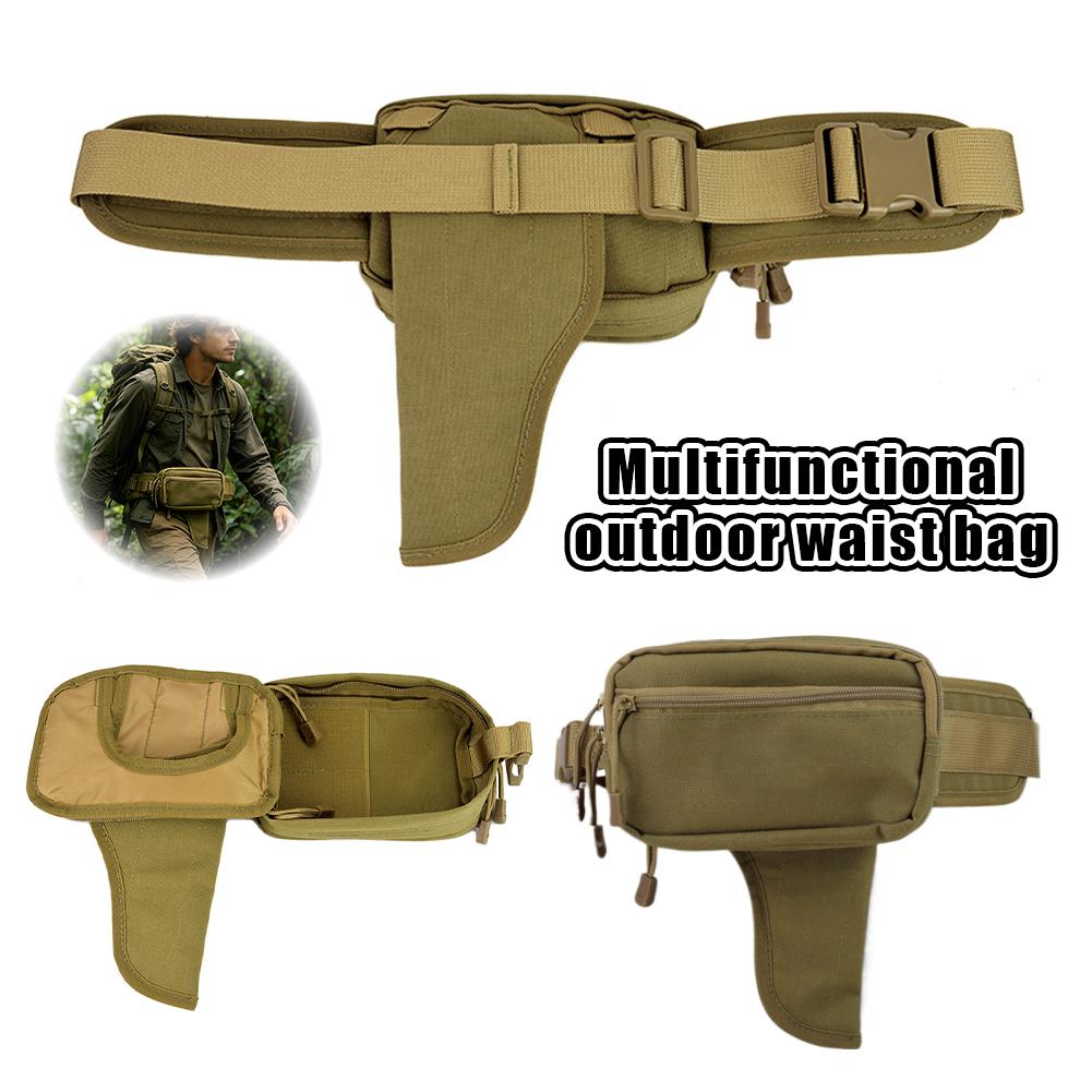 Edc Carry Bag For Men - กระเป๋าคาดเอวป้องกันการโจรกรรมแบบซ่อนได้， กระเป๋าคาดเอว EDC แบบลำลองสำหรับผู้ชายผู้หญิง， กระเป๋าคาดเอวสำหรับเดินทางกลางแจ้งพร้อมช่องใส่ของแบบซ่อน