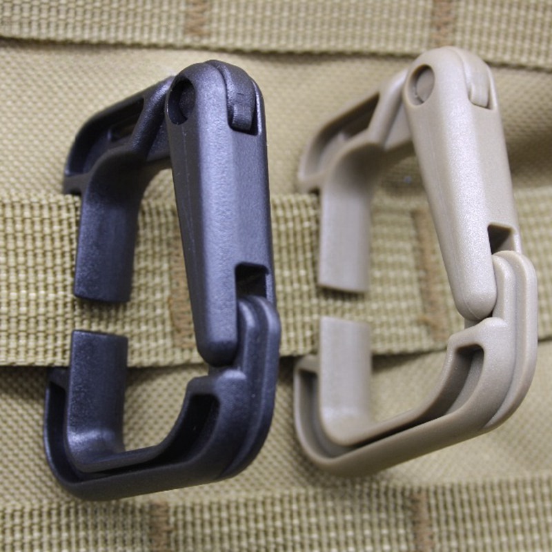 Edc Carry Pack - 5ชิ้นเครื่องมือตั้งแคมป์กลางแจ้งพิมพ์ D กริมล็อคโมลกระเป๋าเป้สะพายหลังตะขอแบบโค้งงอสายรัดสำหรับการเดินป่า