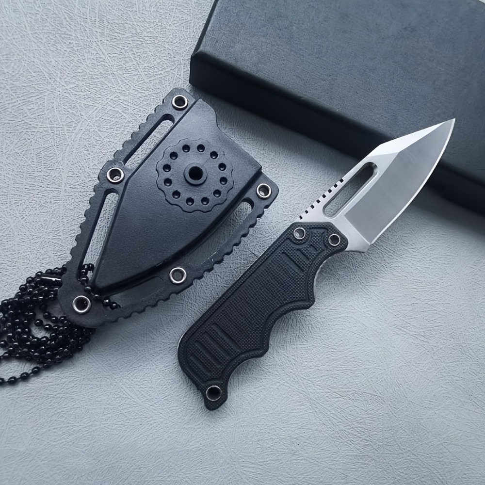 Edc Concealed Carry Knife - มีดพก EDC แบบใบมีดคงที่ ด้ามจับสีดำ พร้อมปลอก Kydex