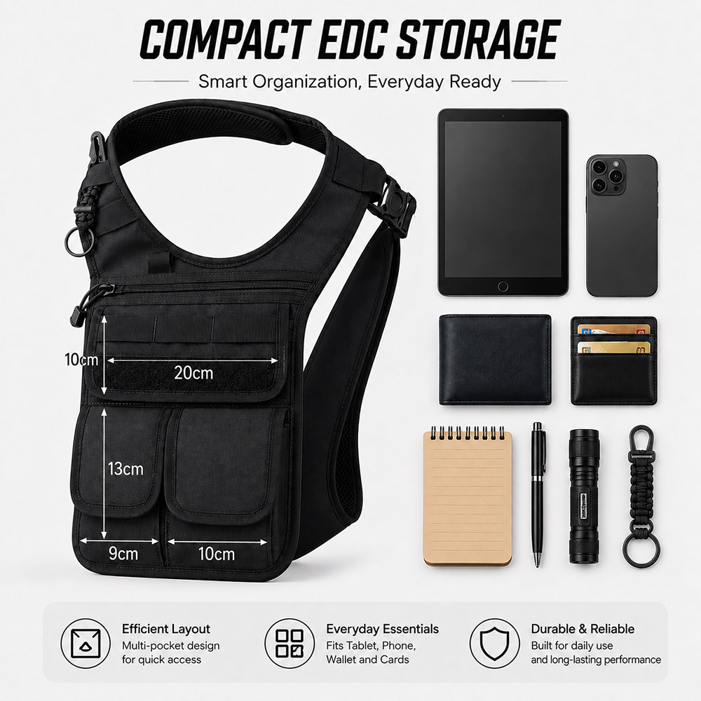 กระเป๋าสะพายใต้แขน QX Tactical - Edc Carry Bag For Men บทวิจารณ์และราคา