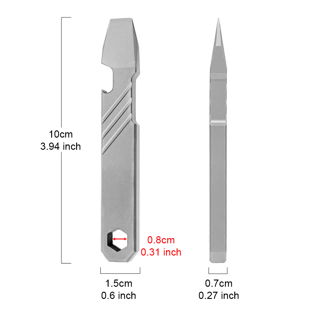 เครื่องมือไทเทเนียม EDC Pry Ba - Titanium Pry Bar บทวิจารณ์และราคา