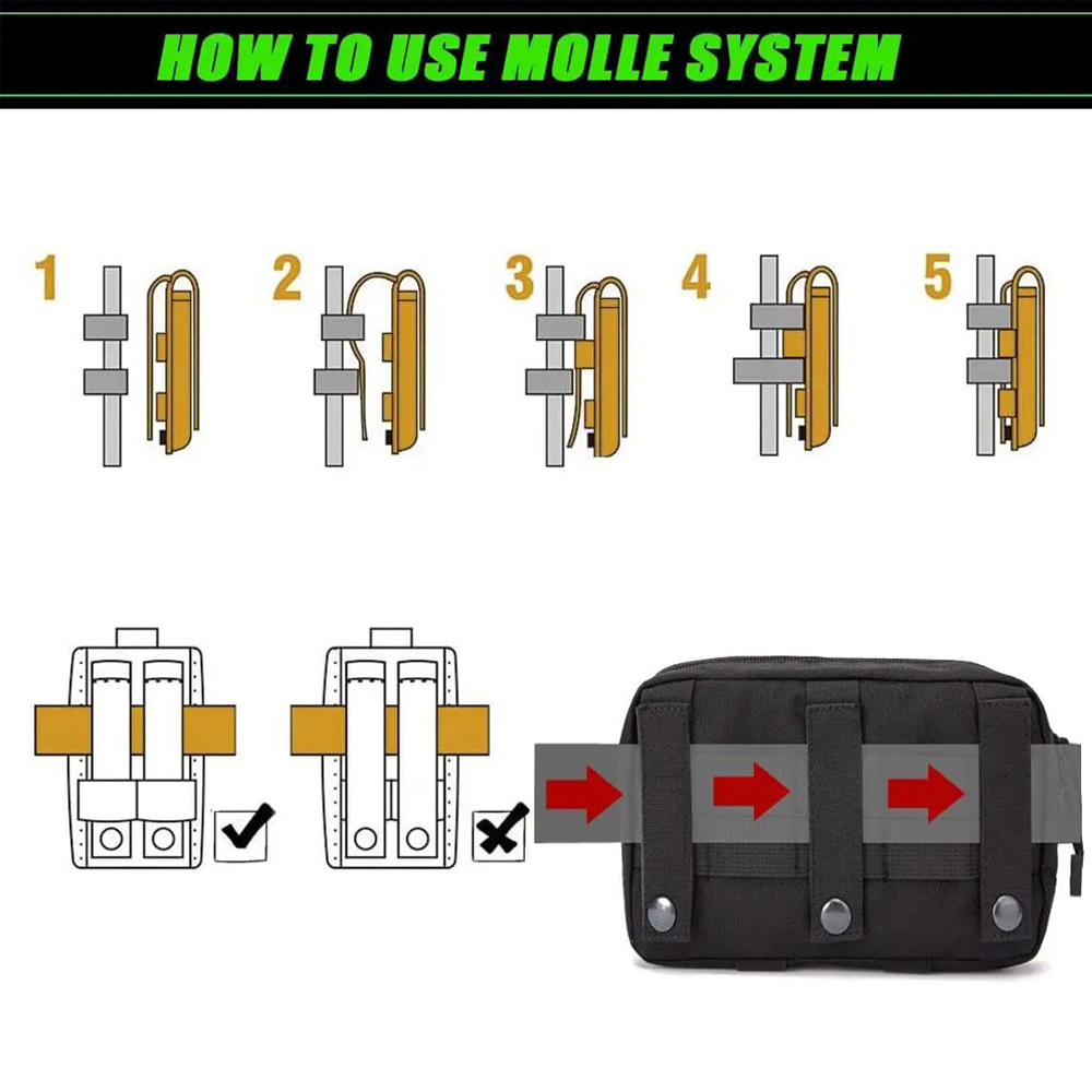 กระเป๋าอเนกประสงค์แบบ Molle ตั - Edc Carry Belt บทวิจารณ์และราคา