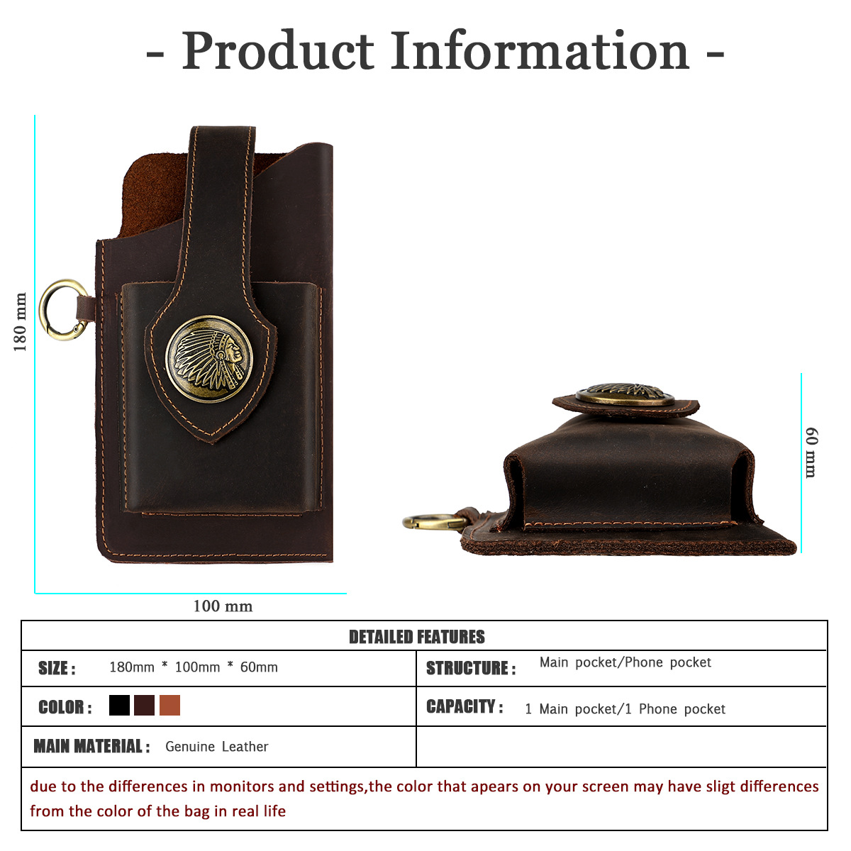 กระเป๋าใส่โทรศัพท์แบบมีห่วงเข็ - Edc Carry Bag For Men บทวิจารณ์และราคา