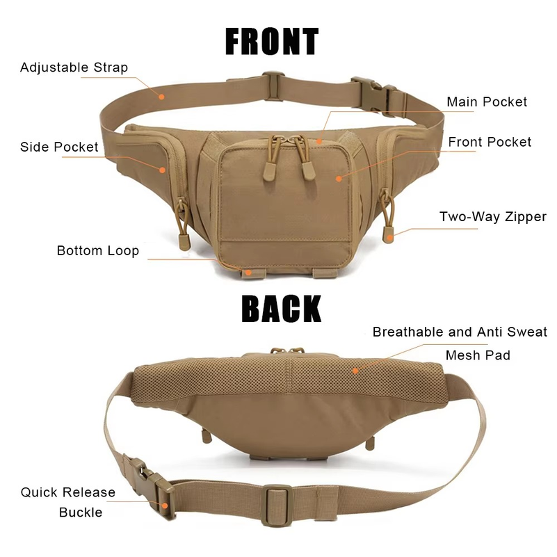กระเป๋าคาดเอวสำหรับผู้ชาย ดีไซ - Edc Carry Bag For Men บทวิจารณ์และราคา