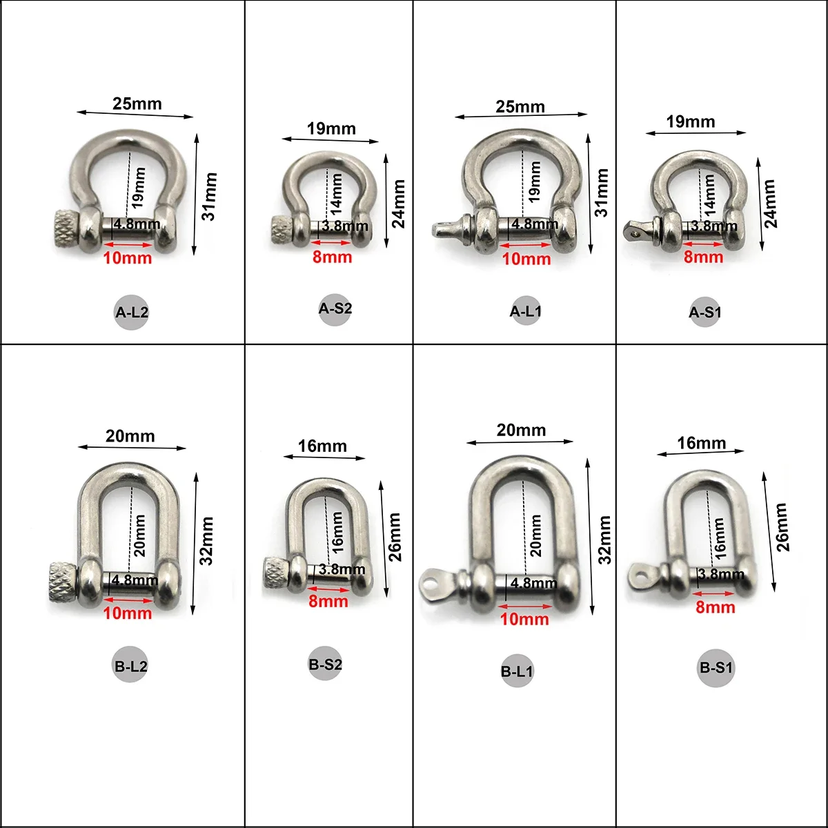 สแตนเลสสตีลรูปร่างกุญแจมือ Car - Carabiner Keychain บทวิจารณ์และราคา