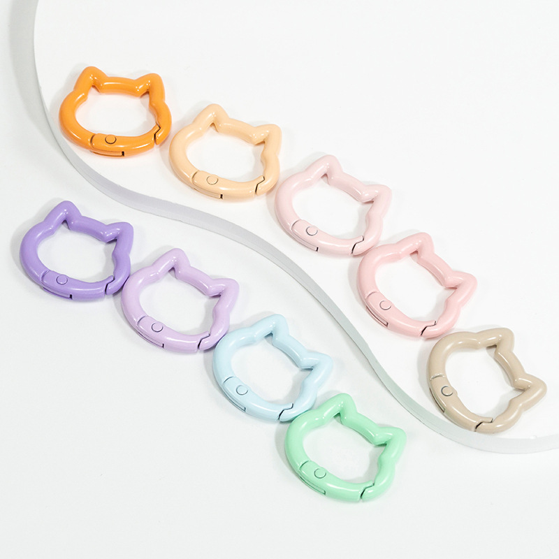 พวงกุญแจรูปหัวใจแมวน่ารัก 5 ชิ - Carabiner Keychain บทวิจารณ์และราคา