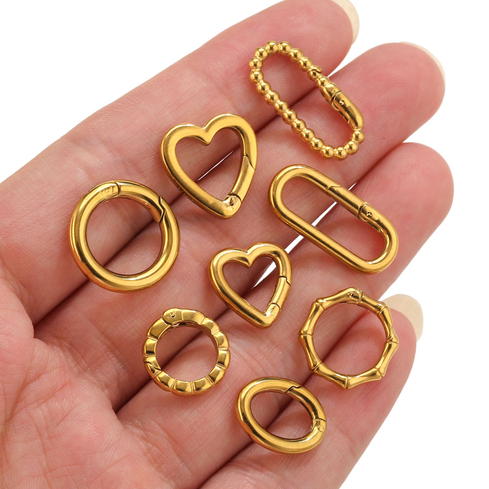 ตัวล็อคสปริงรูปหัวใจกลมสแตนเลส - Carabiner Keychain บทวิจารณ์และราคา