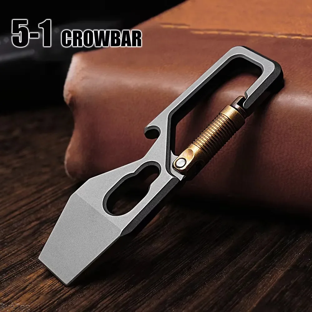 6 ซม.5-1 Multi-Function พวงกุญ - Titanium Pry Bar บทวิจารณ์และราคา
